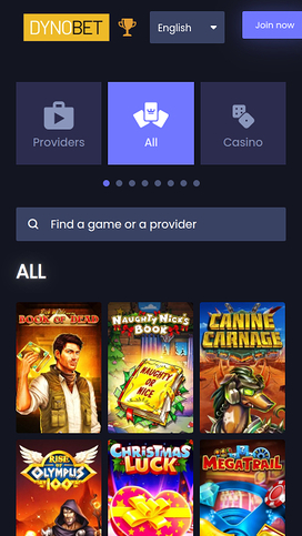 Dynobet Casino Games Mobile