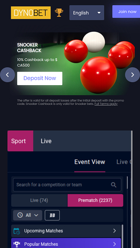 Dynobet Casino Sports Mobile