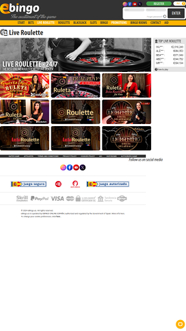 Ebingo Live Dealer Mobile