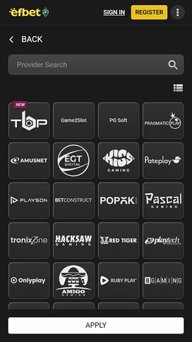 Efbet Mobile Image Game Developers