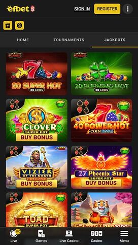 Efbet Mobile Image Jackpot