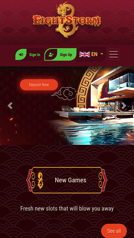 Eight Storm Casino Homepage Mobile