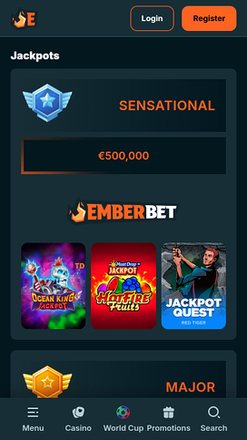 Premio mayor móvil de Emberbet Casino