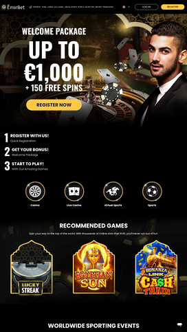 EmirBet Homepage Mobile