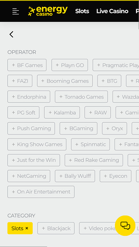 Energy Casino Game Developers Mobile