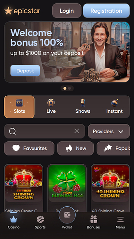 Jackpot móvil del casino Epicstar