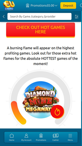 EUcasino Hot or Cold Mobile