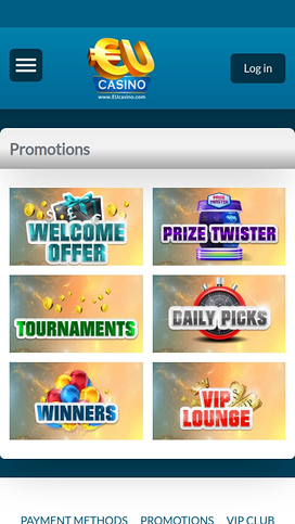EUcasino Mobile Promotions