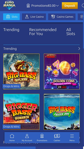 EuroMania Casinospel Mobil