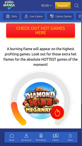 EuroMania Casino Hot N Cold Mobil