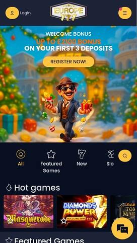 Europe 777 Casino Homepage Mobile