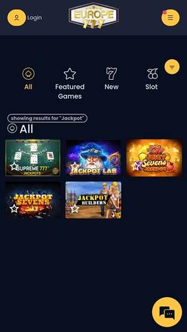 Europe 777 Casino Jackpot Mobile
