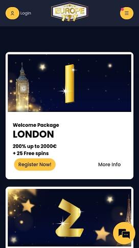 Europe 777 Casino Promotions Mobile
