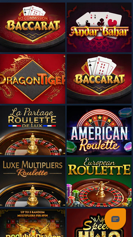 Exclusive Casino Mobile Table Games