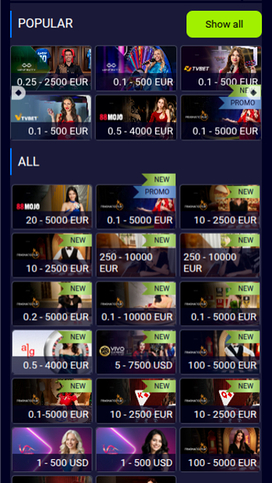 FairPari Casino Mobile Live Dealer