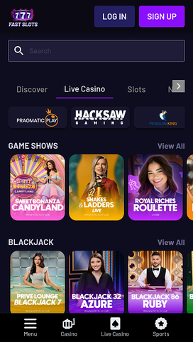 Fast Slots Casino Mobile Live Dealer