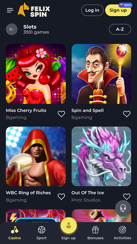 Felixspin Casino Mobile Games