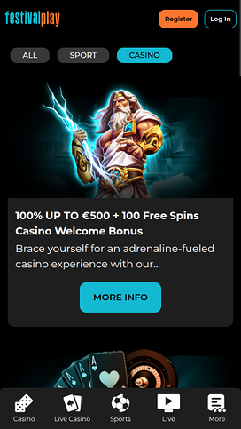 Promociones de Festival Play Casino para móvil