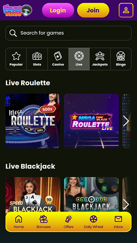 Fever Bingo Casino Mobile Live Dealer