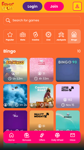 Fever Slots Casino Mobile Bingo