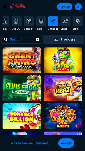 FireSlots Casino Mobile Jackpot