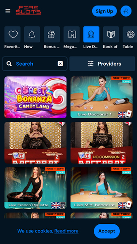 FireSlots Casino Mobile Live Dealer