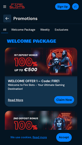 FireSlots Casino Mobile Promotions