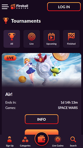 Fireball Casino Mobile Tournaments