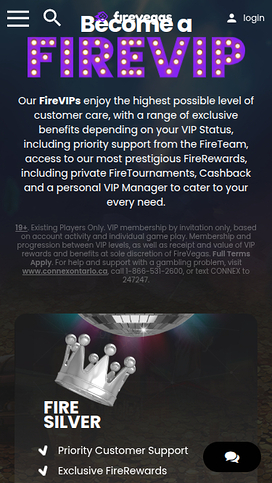 Fire Vegas Mobile VIP Program