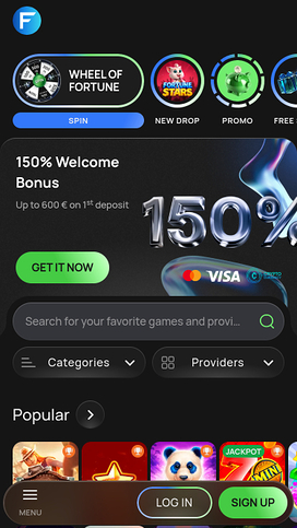 Flagman Casino Homepage Mobile