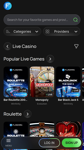 Flagman Casino Live Dealer Mobile