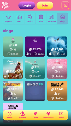 Fluffy Spins Casino Mobile Bingo