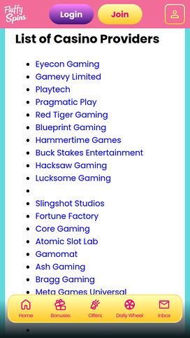 Fluffy Spins Casino Mobile Game Developers