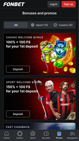 Fonbet Casino Mobile Promotions