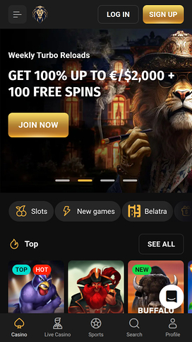 Fortune Play Casino Mobile Homepage