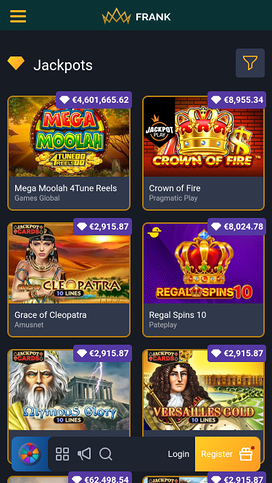 Frank Casino Mobil Jackpott
