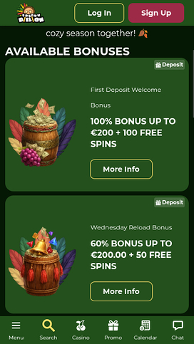 Promotions screenshot of FreakyBillion Casino for Mobile