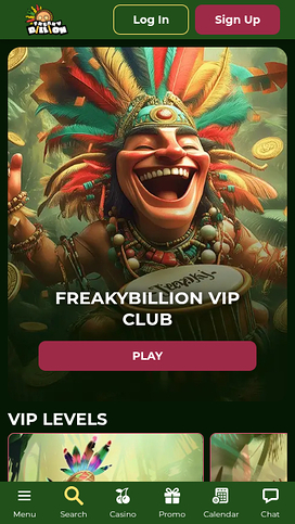 VIP screenshot of FreakyBillion Casino for Mobile