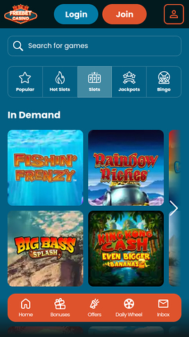 Freebet Casino Mobile Games