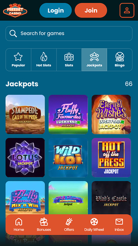 Freebet Casino Mobile Jackpot