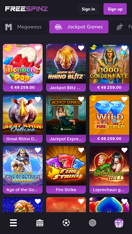 Freespinz Casino Mobile Jackpot
