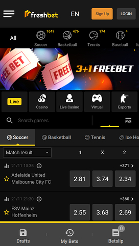 Fresh Bet Casino Mobile Sports