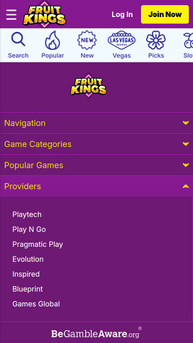 FruitKings Casino Mobile Game Developers