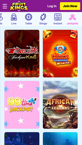 FruitKings Casino Mobile Jackpot