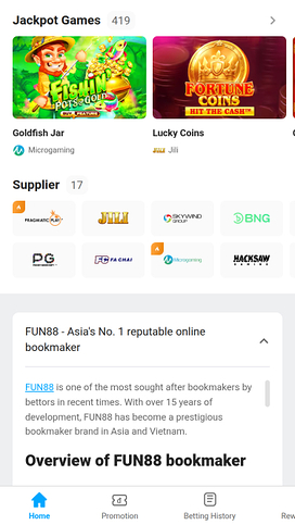 Fun88 Casino Mobile Game Developers