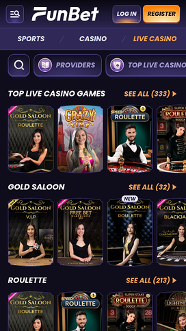 Funbet Casino Mobile Live Dealer