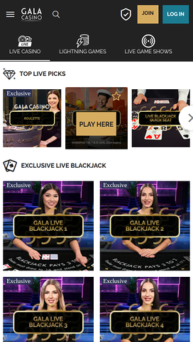Gala Casino Mobile Live Dealer