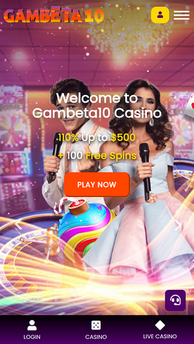 Gambeta10 Casino Mobile Homepage