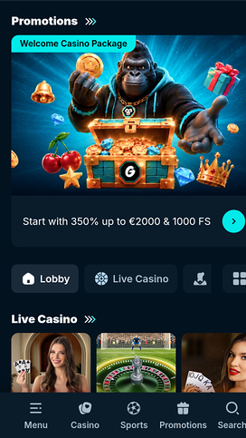 Gamble Gorilla Casino Mobile Live Dealer