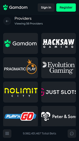 Gamdom Casino Mobile Game Developers